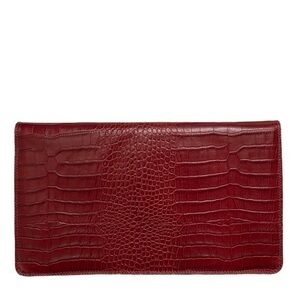 Borsa Bella made in Italy vintage red embossed leather clutch bag